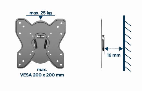 Gembird WM-42F-03 TV mount/stand 106.7 cm (42") Black
