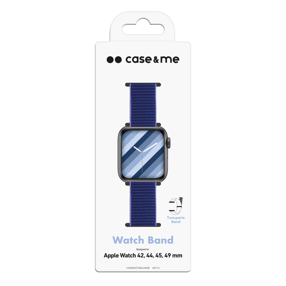 SBS nylon urrem til Apple Watch 42/44/45/49mm. Navy blå
