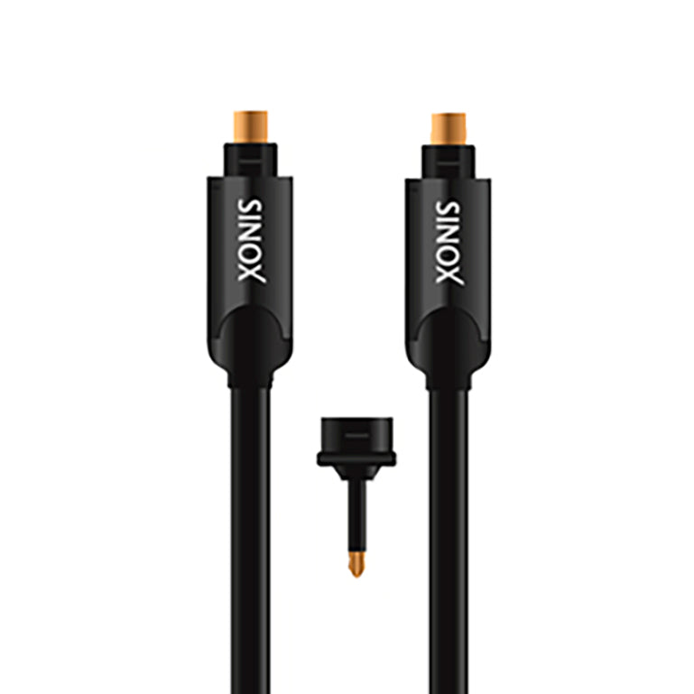 Sinox SHD optisk digitalt kabel. 1,5m. Sort