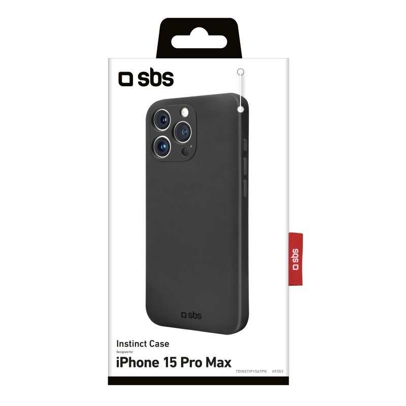 SBS Instinct-cover til iPhone 15 Pro Max. Sort