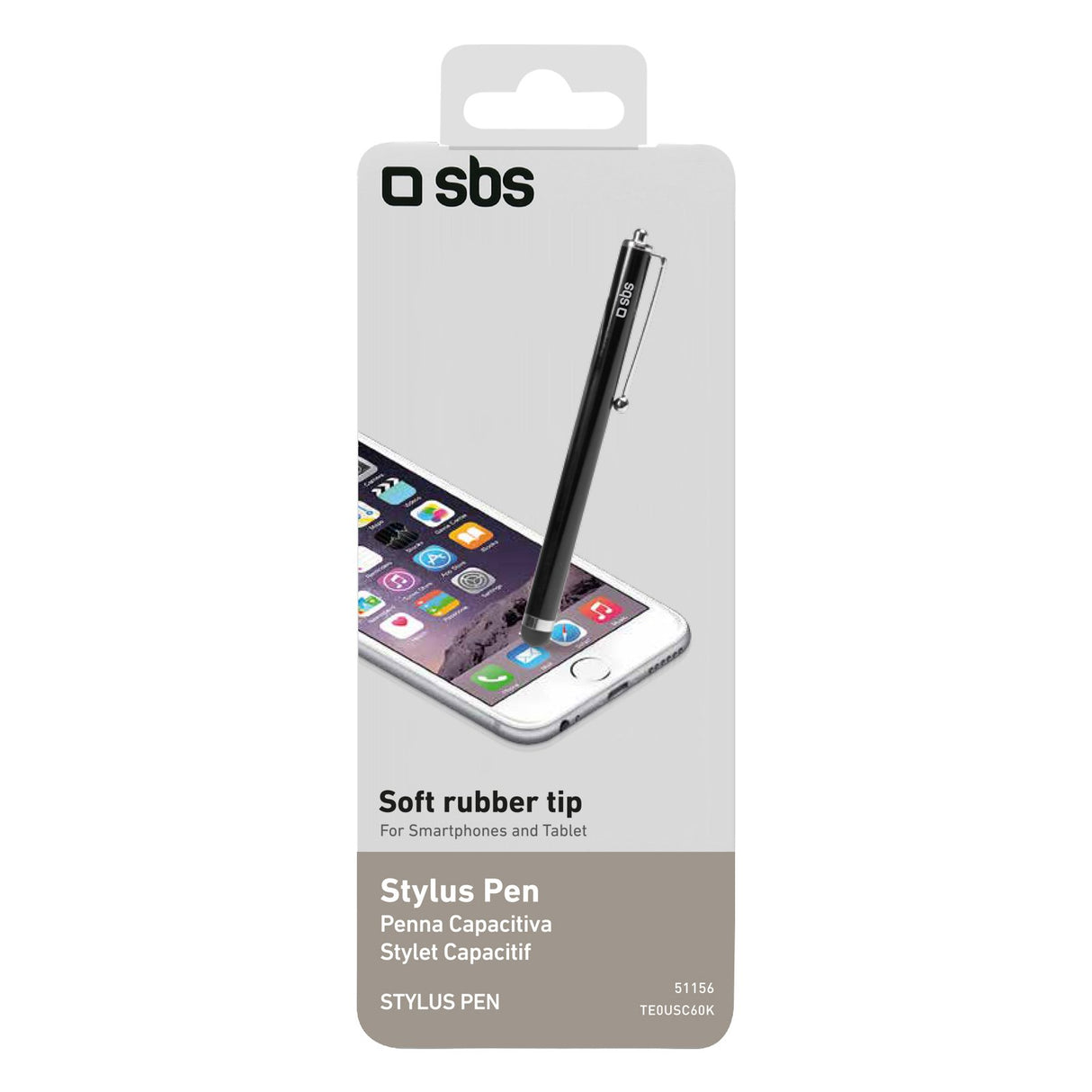 SBS stylus pen til mobil og tablet. Sort