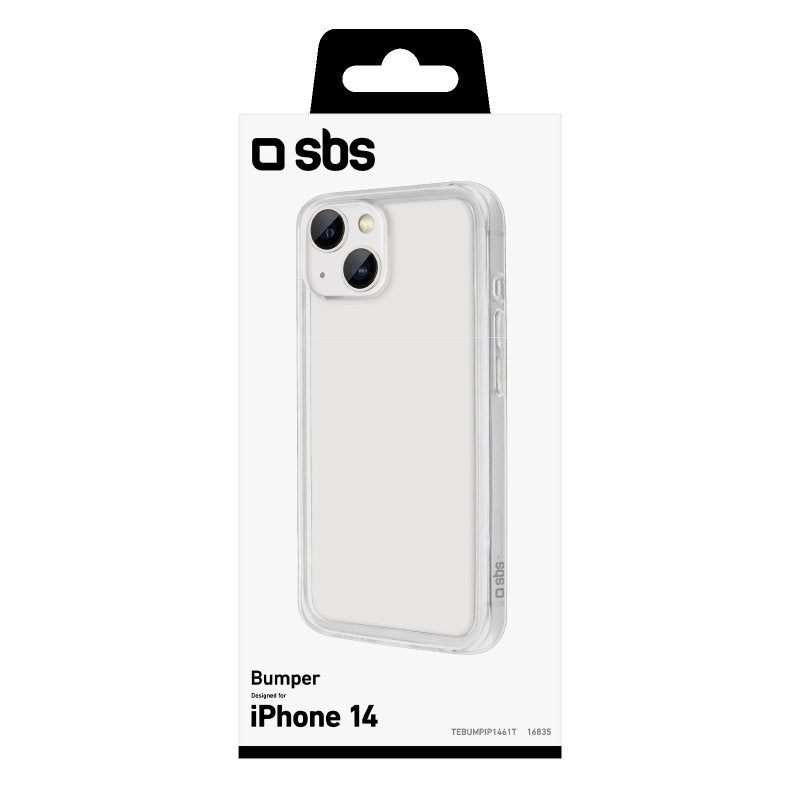 SBS Bumper cover til iPhone 14 / 13®. Gennemsigtigt
