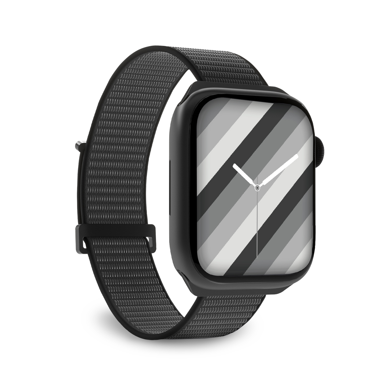 SBS nylon urrem til Apple Watch 42/44/45/49mm. Sort