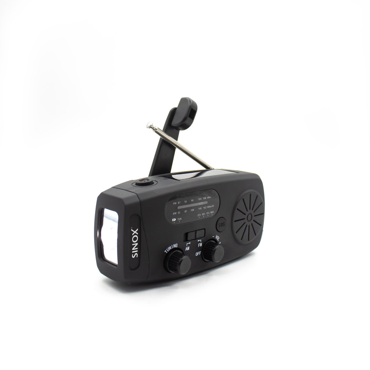 Sinox kompakt nødradio. Sort