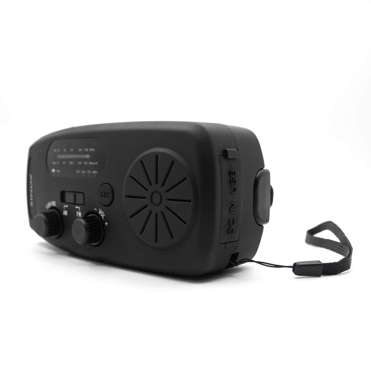 Sinox kompakt nødradio. Sort