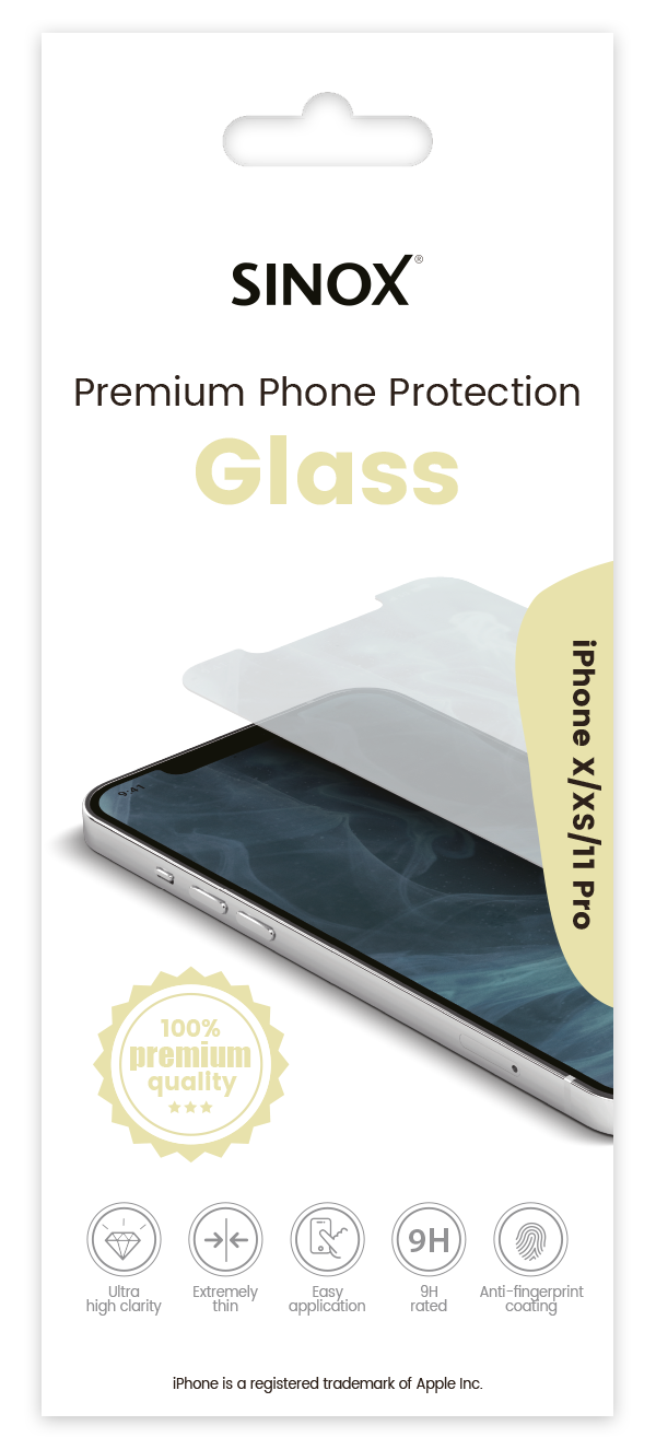 Sinox Protection Glass iPhone X/XS/11 Pro