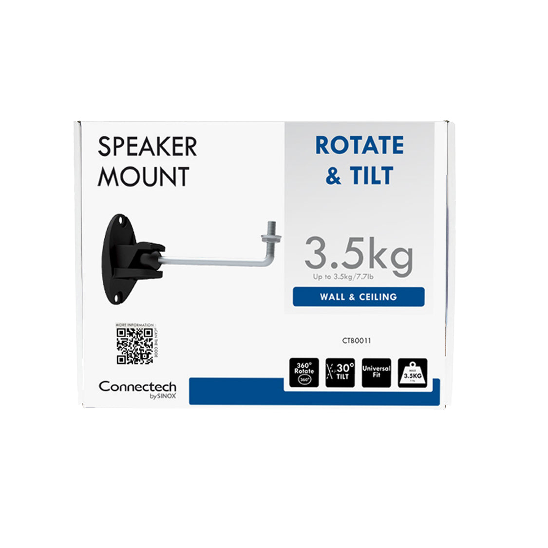 Connectech SONOS® PLAY1 højttalerophæng. Sort