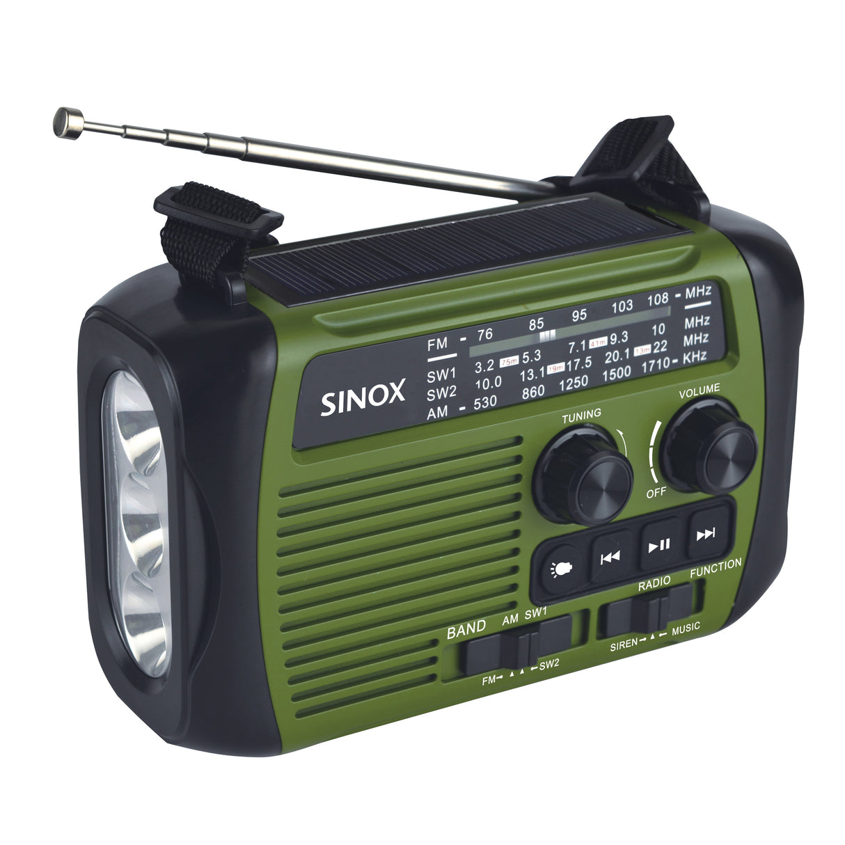 Sinox Bluetooth® nødradio. Grøn