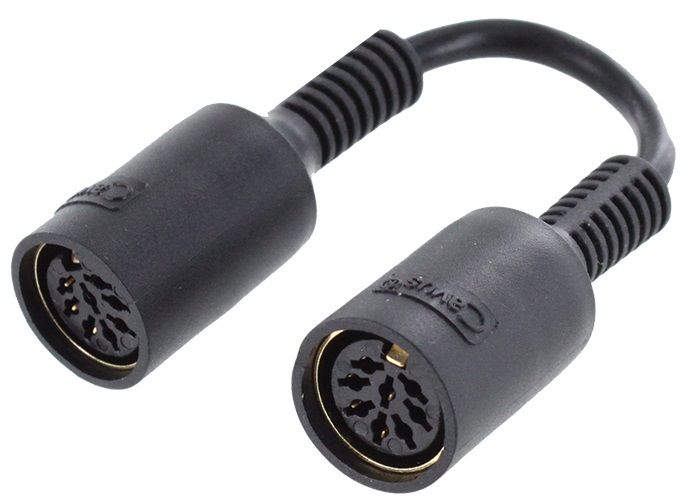 Cavus adapter 8 -pin DIN hun. 0,15m. Sort