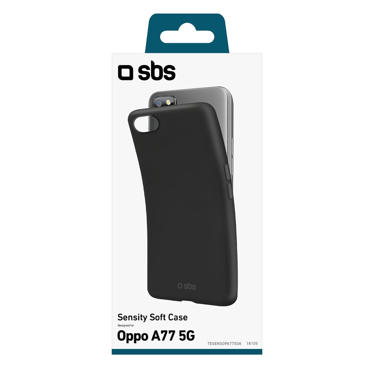 SBS Sensity-cover til Oppo A77 5G. Sort