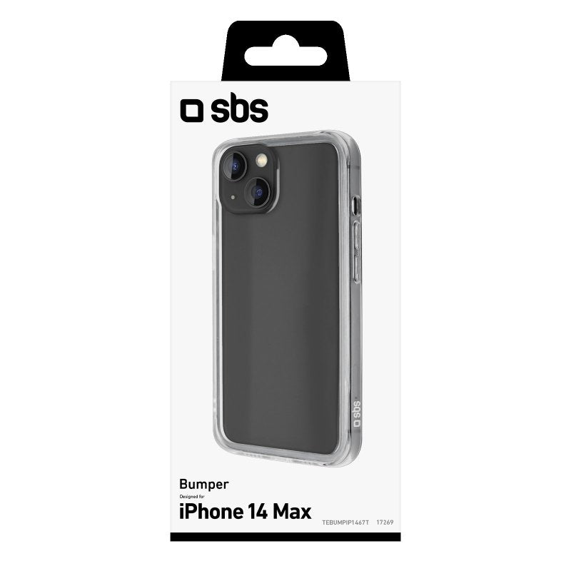 SBS Bumper cover til iPhone 14 Plus®. Gennemsigtigt