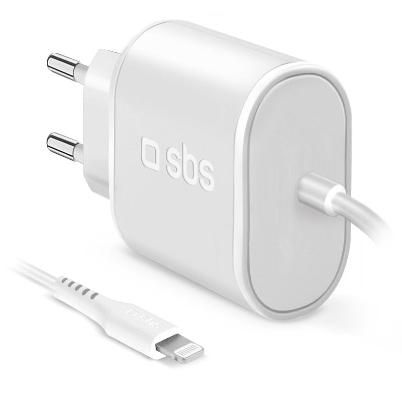 SBS 5W rejseoplader til iPhone, iPad og iPod. Hvid