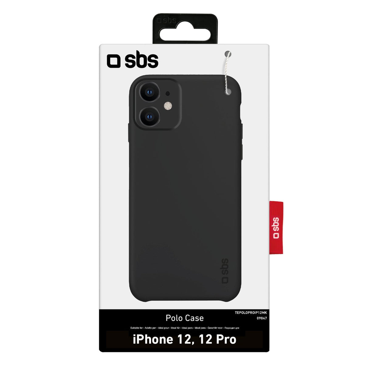 SBS Polo One cover til iPhone 12 / 12 Pro®. Sort