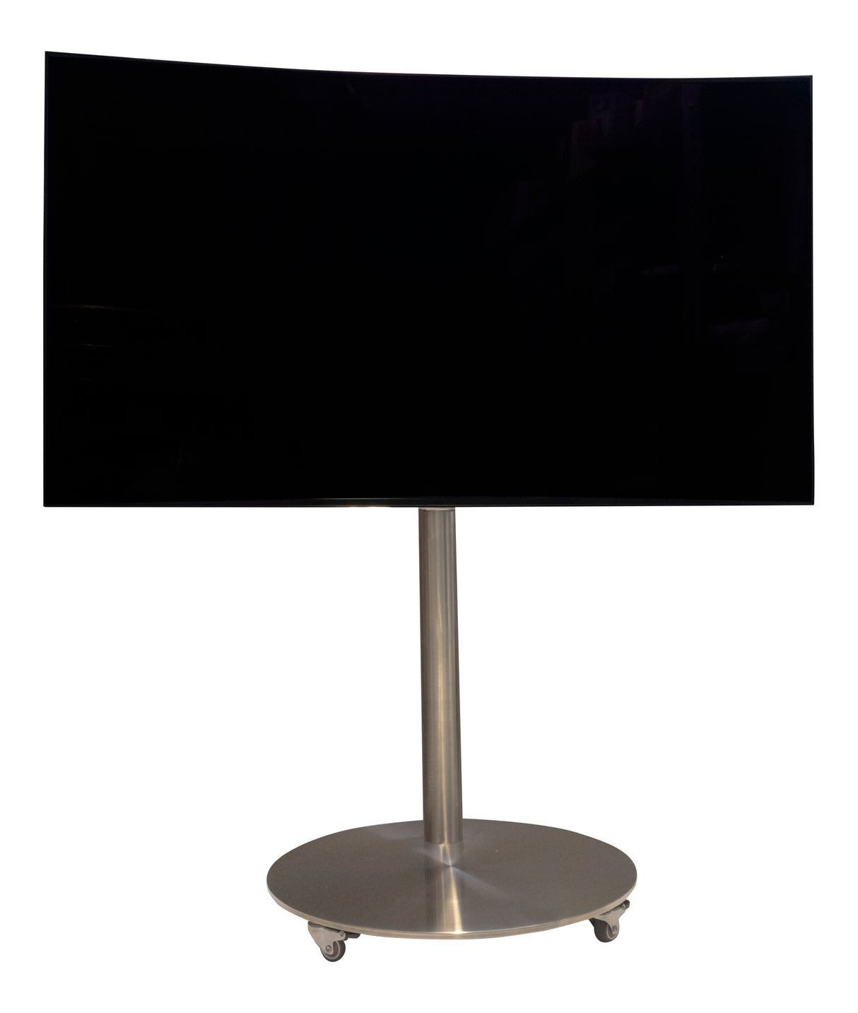 Sinox StandView TV gulvstand med hjul og drejbar top. 26"-65". Alu finish