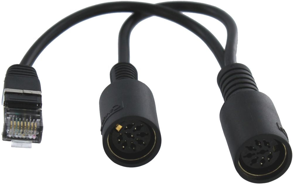 Cavus adapter kabel 8-pin / RJ45. 0,15m. Sort