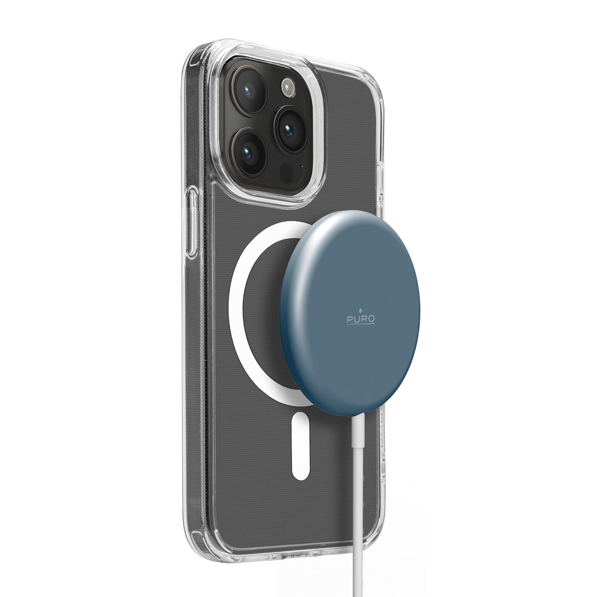 PURO magnetisk oplader USB-C MagSafe. Blå