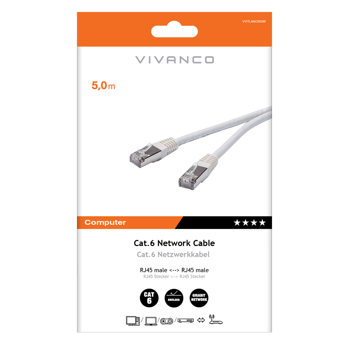 Vivanco Cat 6 netværkskabel