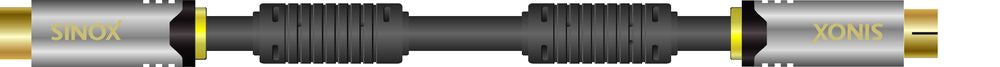 Sinox SHD antennekabel. 5m. Sort