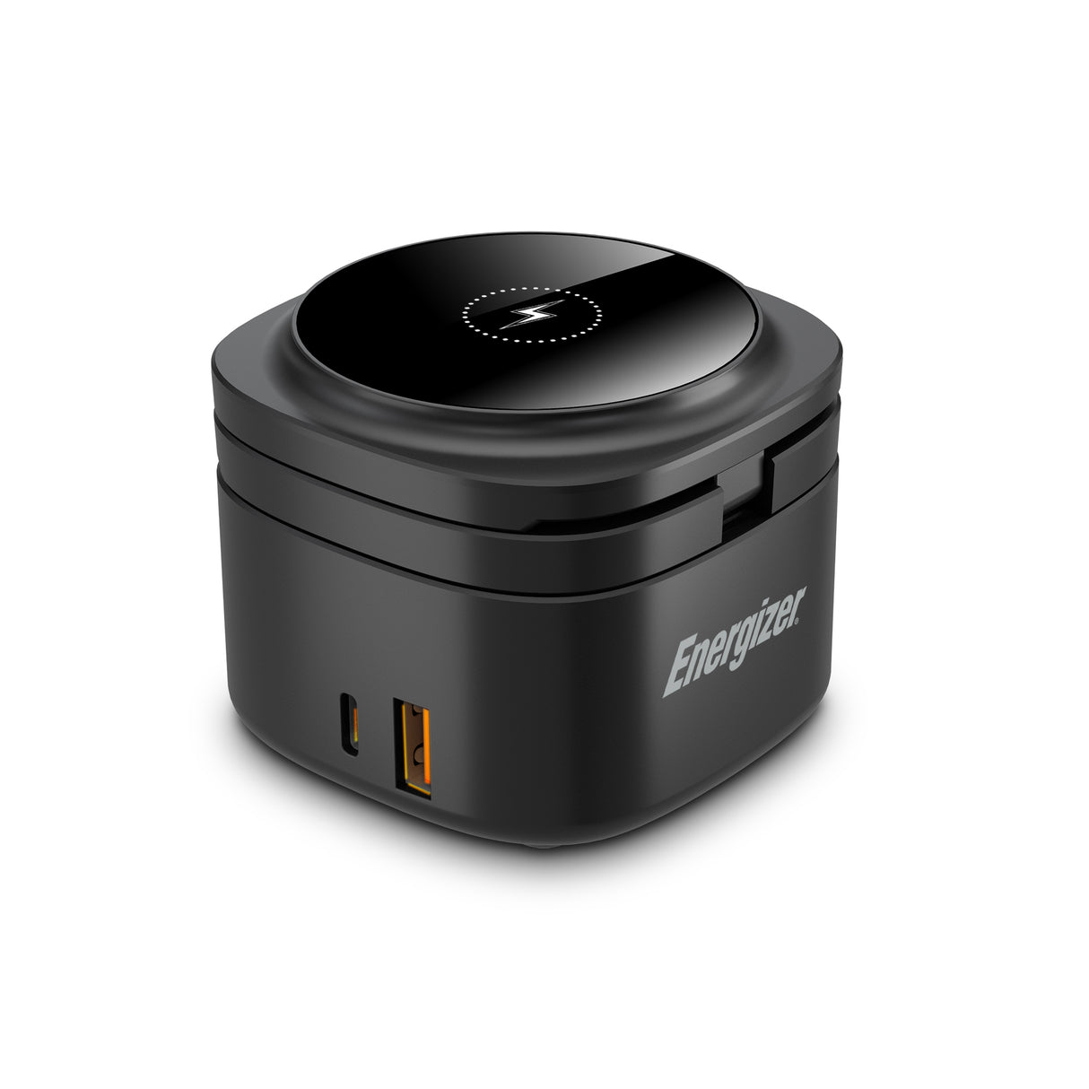 Energizer 3-i-1 trådløs opladningsstation med 65W USB-C PD. Sort