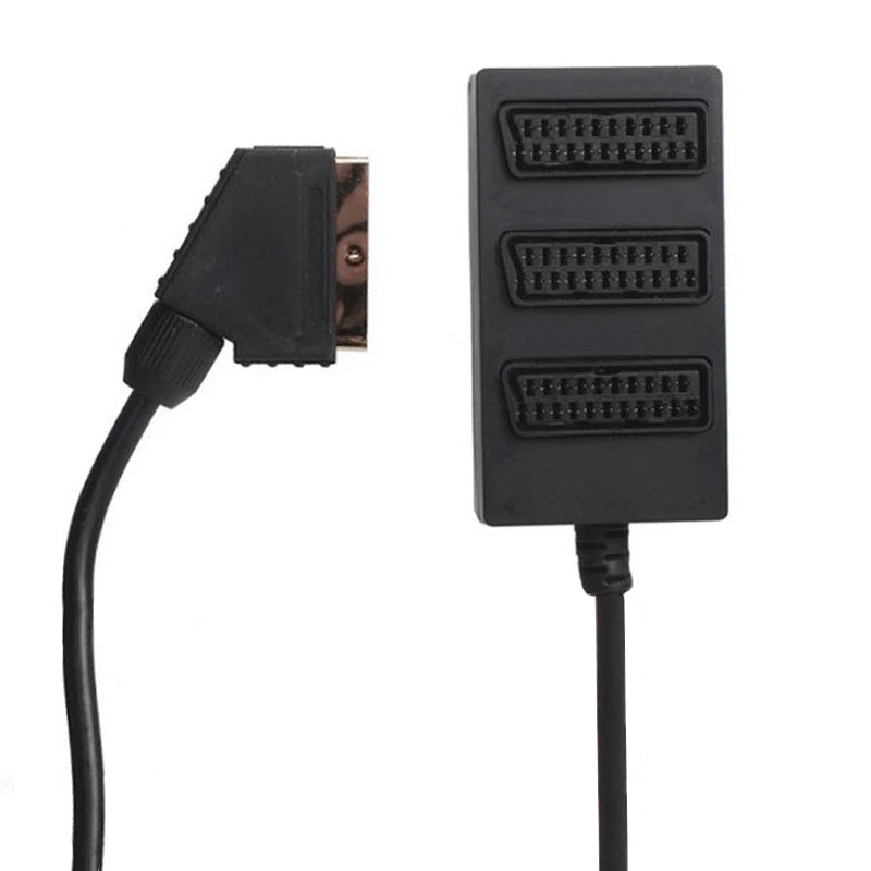 Sinox 3-vejs scartsplitter. 0.5m. Sort