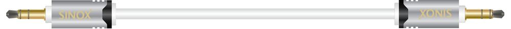 Sinox SHD mini jack kabel. 0,75m. Hvid