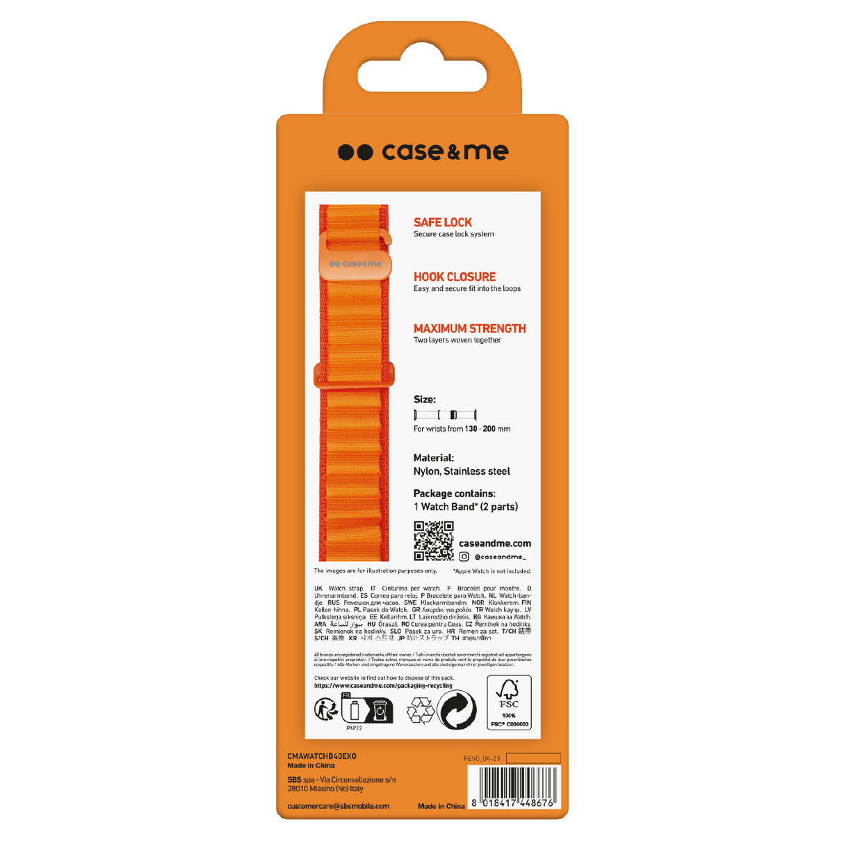 SBS Extreme urrem til Apple Watch 38/40/41mm. Orange