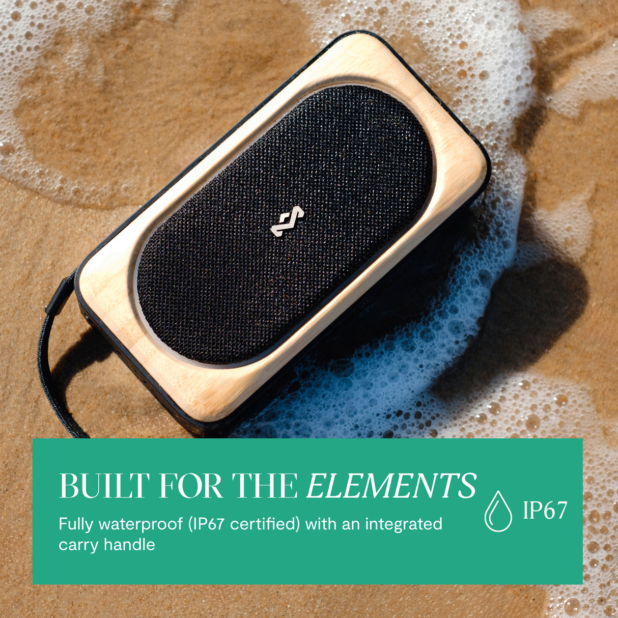Marley Roots Solar Bluetooth®-højttaler. Sort