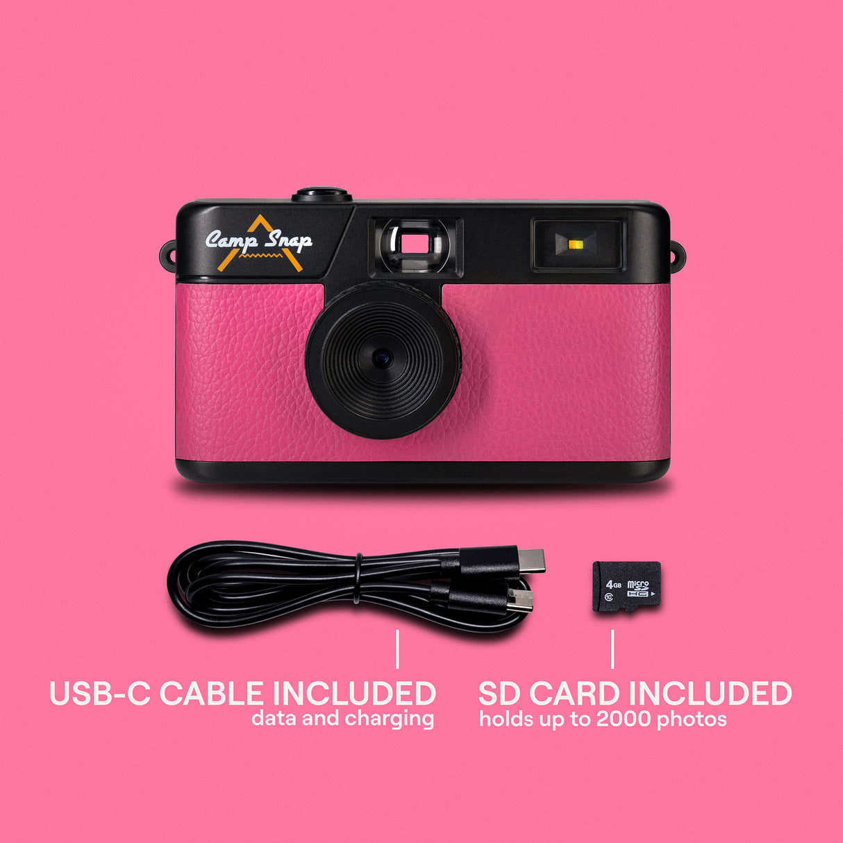 Camp Snap Camera. Flamingo lyserød