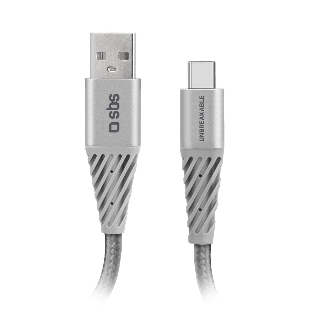 SBS ultra-holdbart aramid fiber USB - USB C kabel. Grå