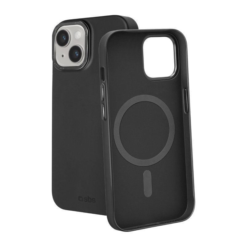 SBS Hard cover med MagSafe-opladning med knapdæksler og kamerahul i metal til iPhone 14/13. Sort