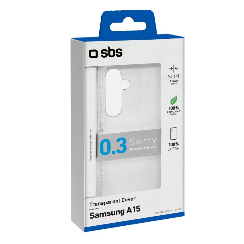SBS Skinny cover til Samsung Galaxy A15. Gennemsigtig