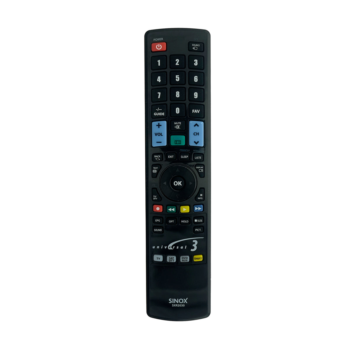 Sinox fjernbetjening 3-i-1