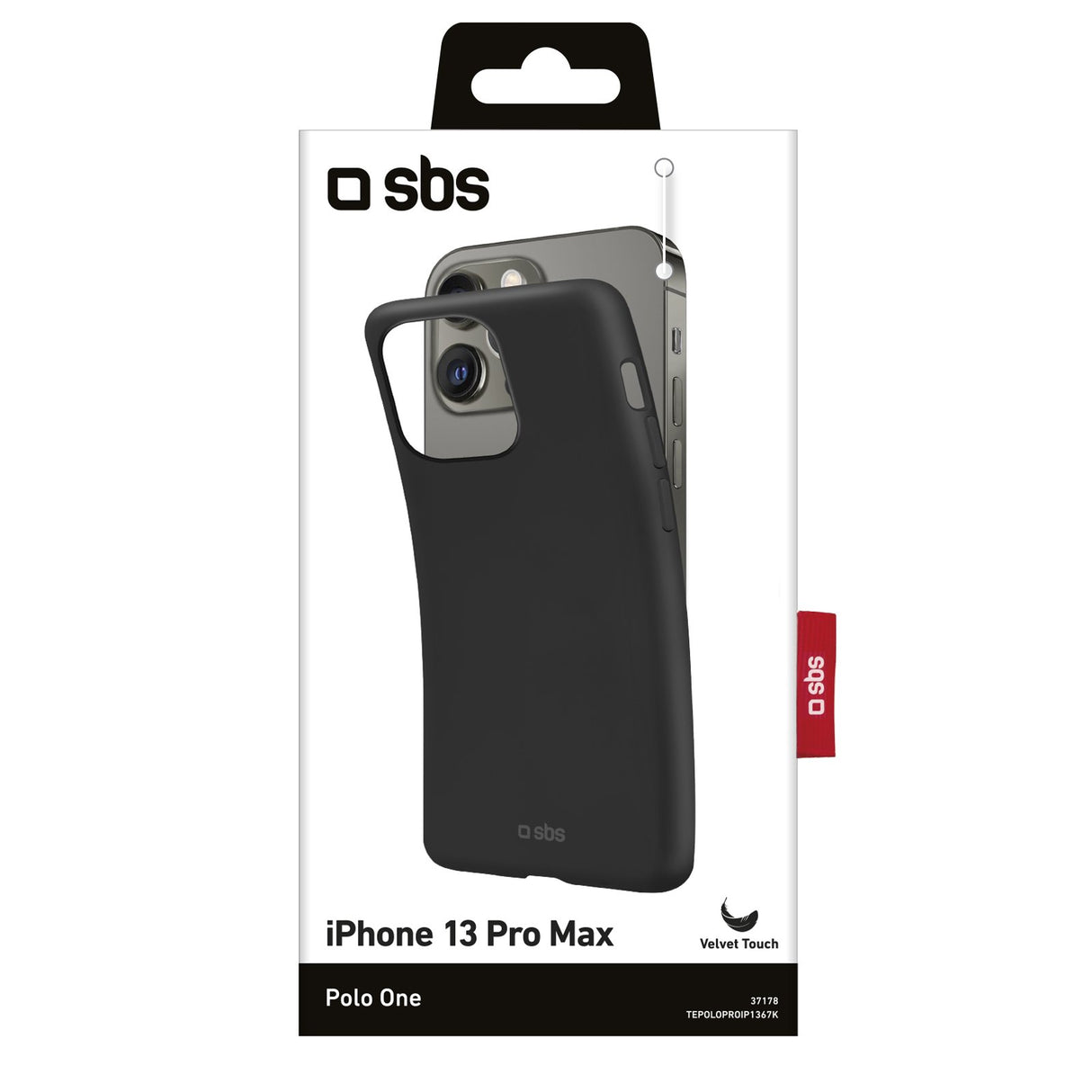 SBS Polo One cover til iPhone 13 Pro Max®. Sort