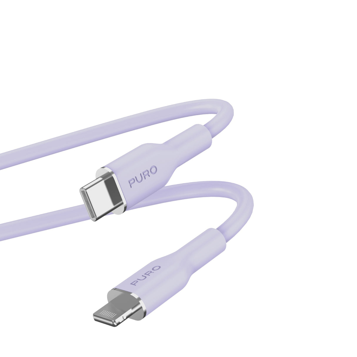 PURO SOFT-kabel til strøm- og datasynkronisering fra USB-C til Lightning 1,5 m