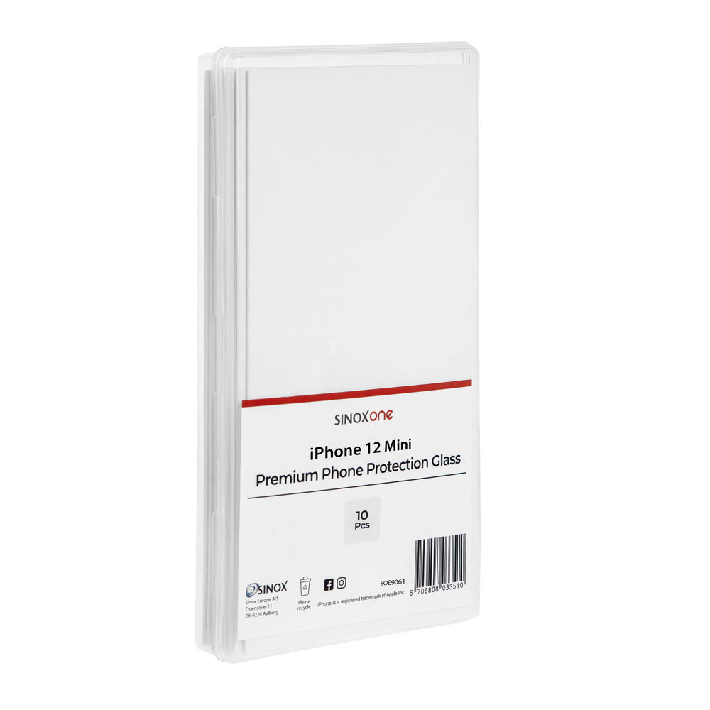 Sinox Protection Glass. 10 stk iPhone 12 mini