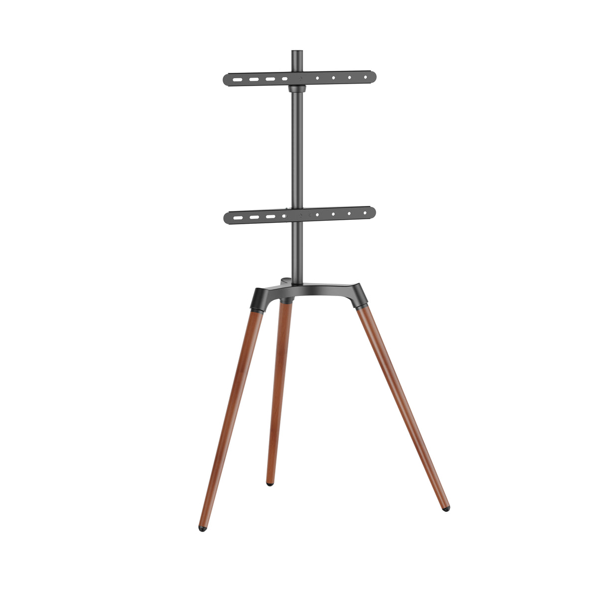 Sinox Tripod TV gulvstand med drejbar top. 50"-65". Mørkt træ/sort