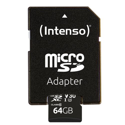 Intenso 3433490 hukommelseskort 64 GB MicroSDXC UHS-I Klasse 10