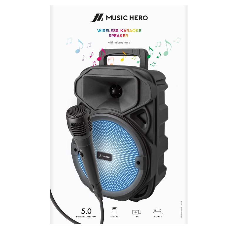 SBS MUSIC HERO karaoke højttaler - SORT