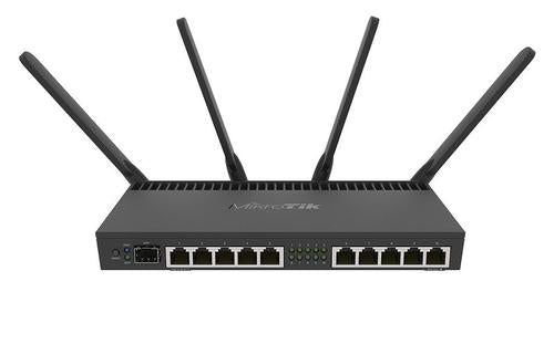 Mikrotik RB4011iGS+5HacQ2HnD-IN trådløs router Gigabit Ethernet Dual-band (2,4 GHz / 5 GHz) Sort