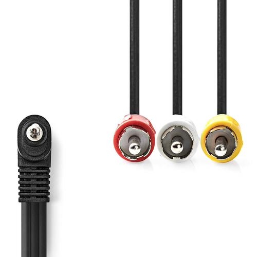 Nedis CVGL22400BK10 video cable adapter 1 m 3 x RCA