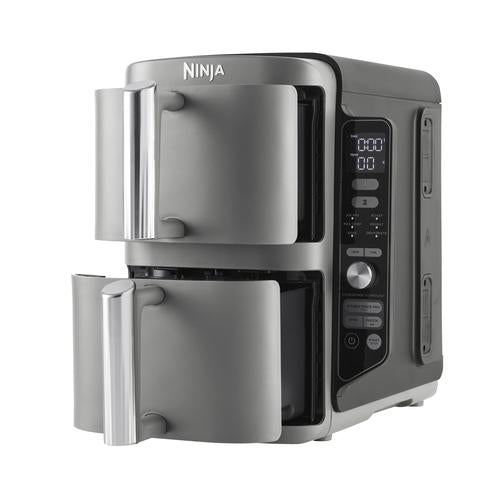 Ninja SL400EU frituregryde Dobbelt 9,5 L 2470 W Varmluftsteger Sort, Grå