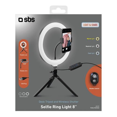 SBS TESELFIERING8 tripod Mobile phone 3 leg(s) Black