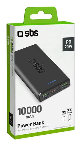 SBS TTBB10000FASTPD2 power bank 10000 mAh Black