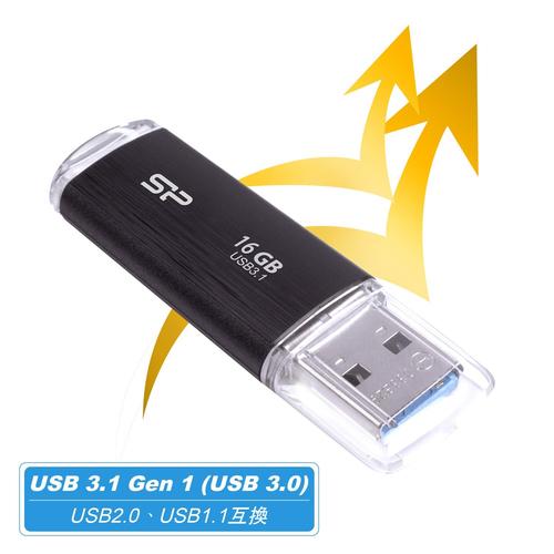 Silicon Power Blaze B02 USB flash drive 16 GB USB Type-A 3.2 Gen 1 (3.1 Gen 1) Black