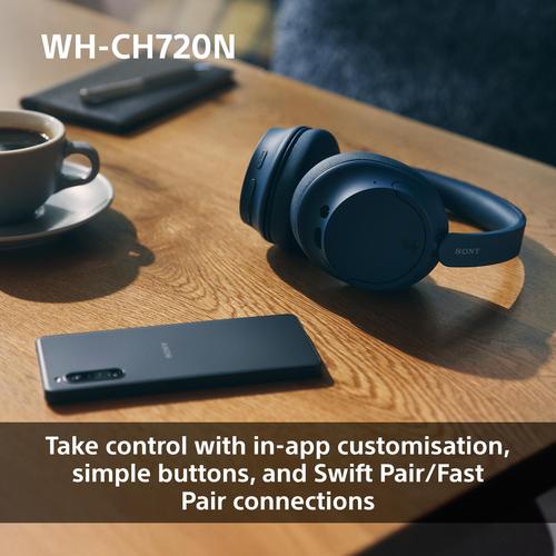 Sony WHCH720NP.CE7 hovedtelefoner/headset Kabel & trådløs Opkald/musik USB Type-C Bluetooth Blå