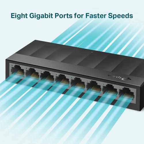 TP-Link LS1008G Ikke administreret Gigabit Ethernet (10/100/1000) Sort