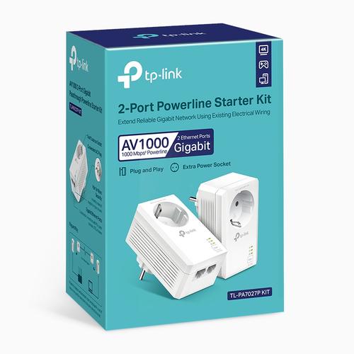 TP-Link TL-PA7027P KIT PowerLine network adapter 1000 Mbit/s Ethernet LAN White 2 pc(s)