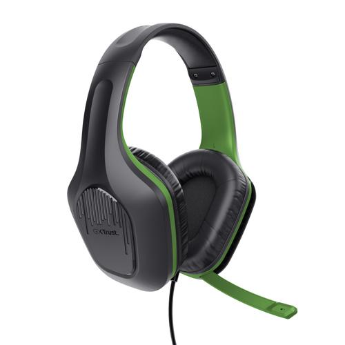 Trust GXT 415X ZIROX Headset Wired Head-band Gaming Black, Green