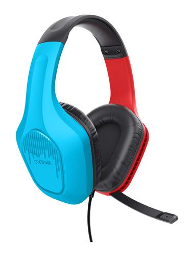 Trust GXT 416S Zirox Headset Wired Head-band Gaming Black, Cyan, Red