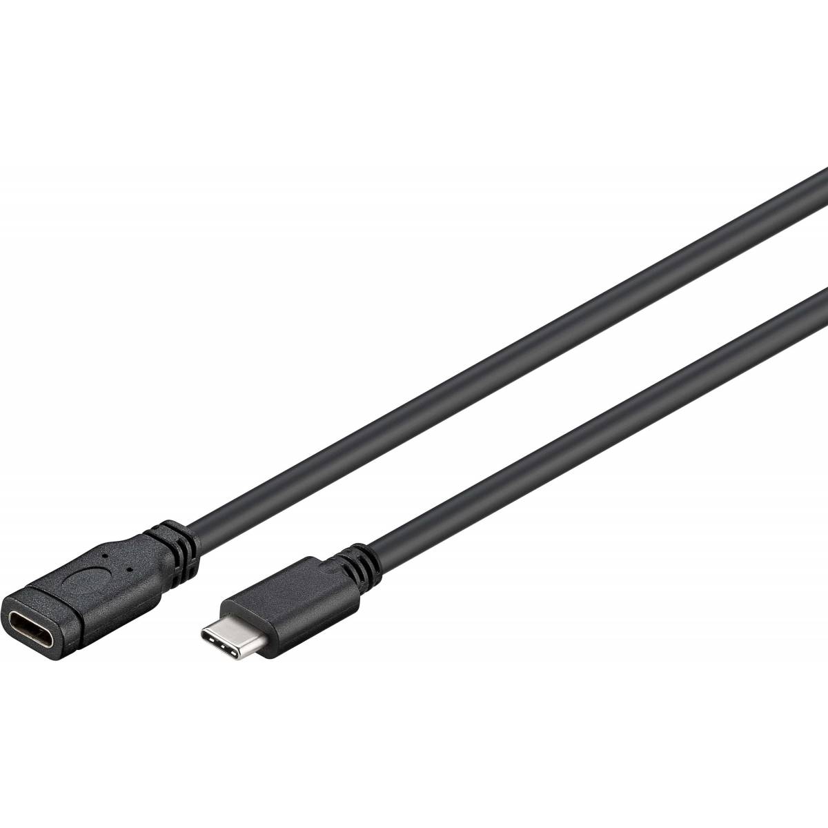 USB-C FORLÆNGERKABEL 1 M, SORT